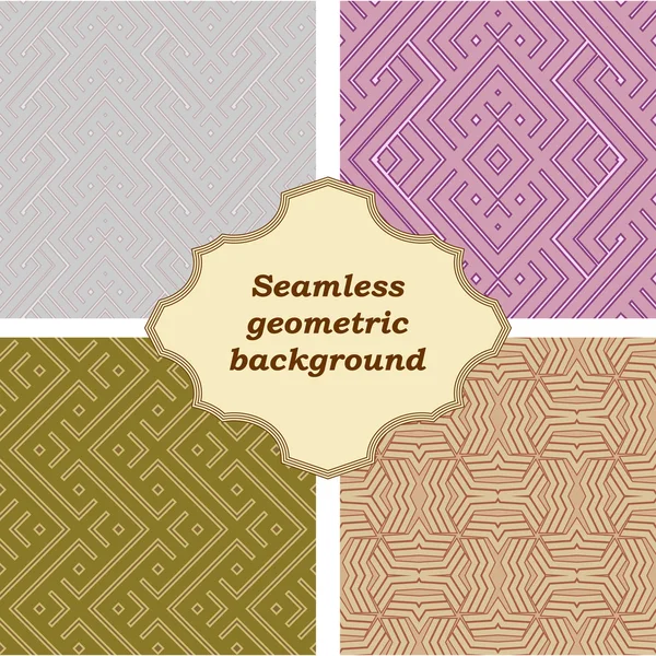Ensemble de quatre motifs géométriques — Image vectorielle