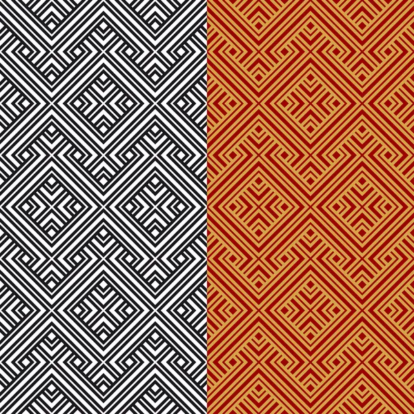Abstracte etnische naadloze geometrische patroon. vectorillustratie — Stockvector