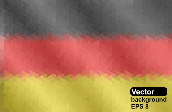 Duitse vlag gemaakt van geometrische vormen. — Stockvector