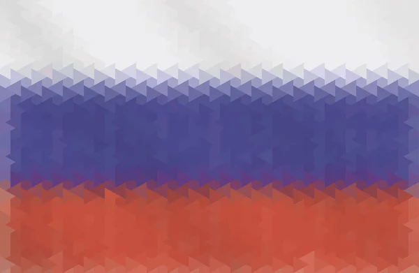 Drapeau russe de formes géométriques. Illustration vectorielle . — Image vectorielle