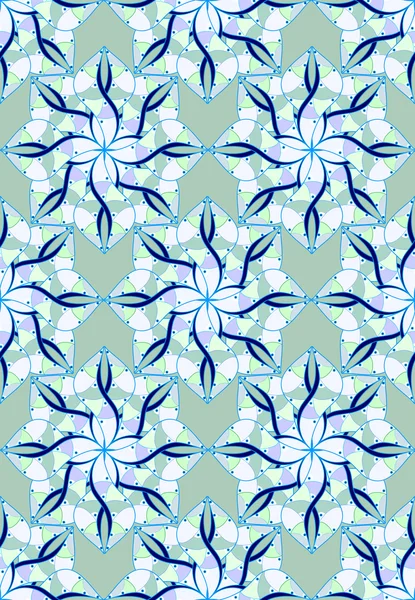 Patrón inconsútil colorido - flores abstractas — Vector de stock