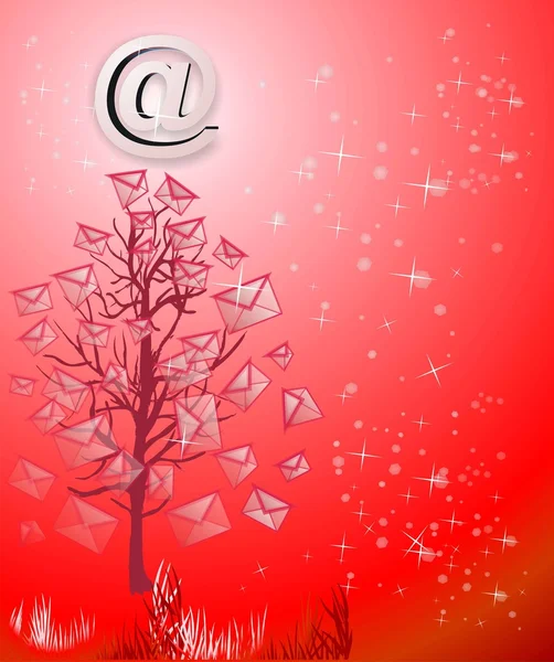 Kırmızı Noel ağacına