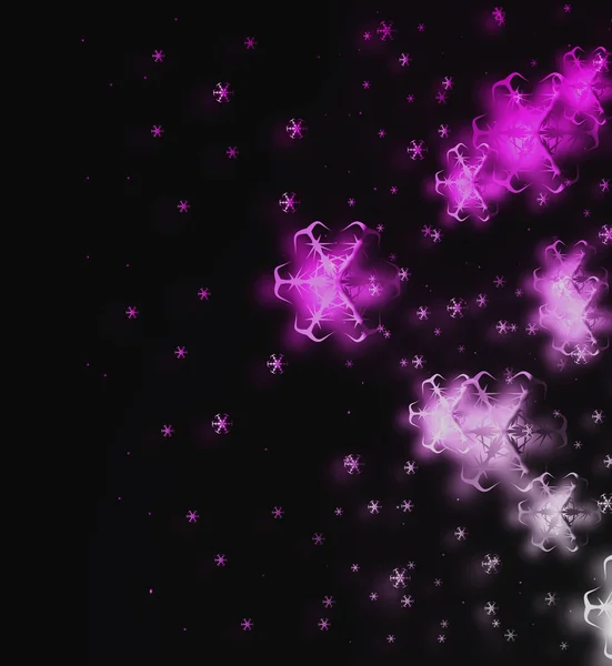 Pink stars on black — Stock Photo, Image