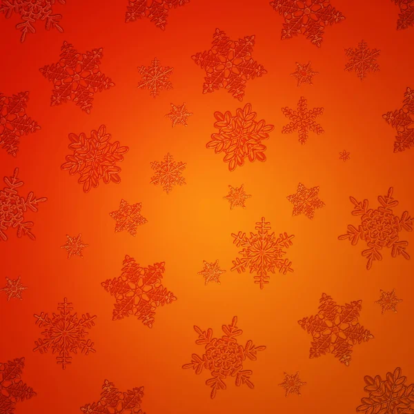 Christmas snow on red — Stock Photo, Image