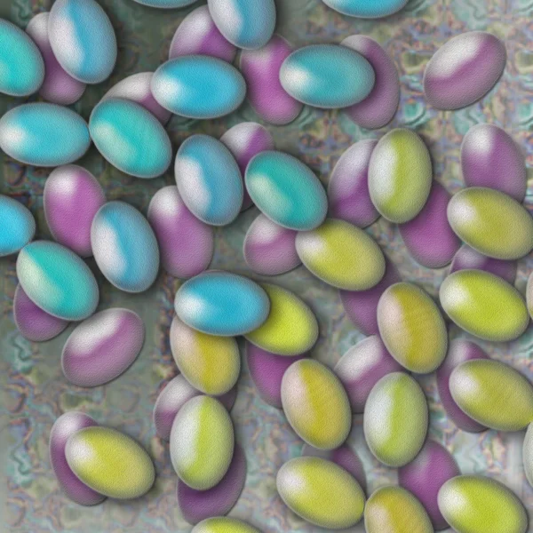 Украшенные пасхальные яйца украсили пасхальные яйца — стоковое фото