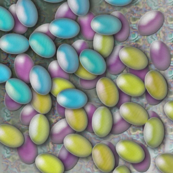 Украшенные пасхальные яйца украсили пасхальные яйца — стоковое фото