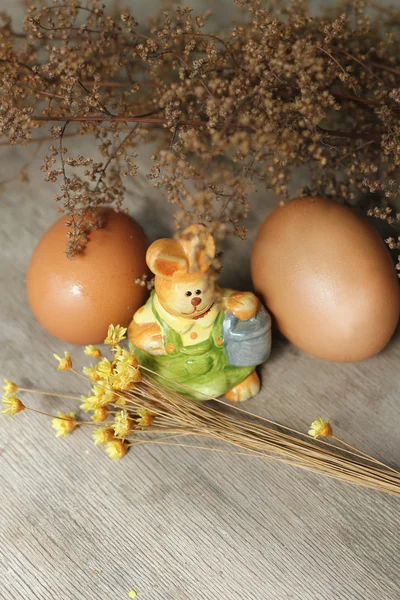 イースター、卵、ウサギ — ストック写真
