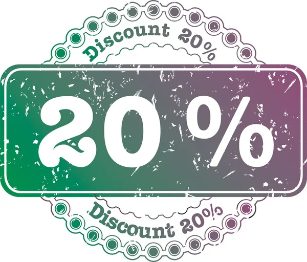 Stamp Discount twenty percent — Stock Photo, Image