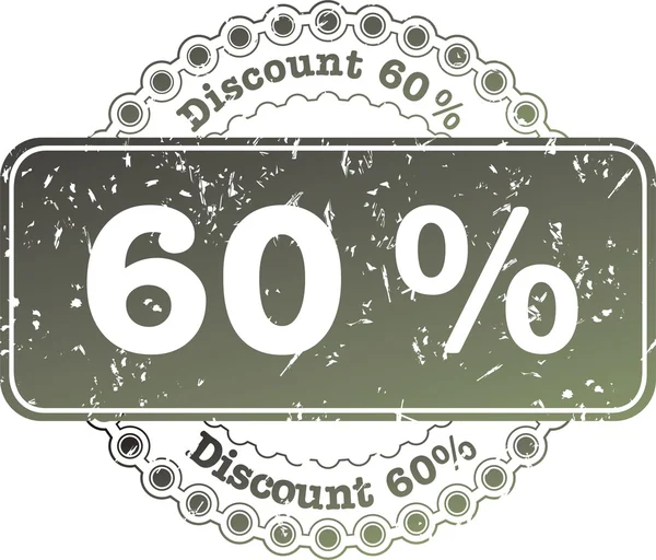 Stamp Discount sixty percent — Stock Photo, Image