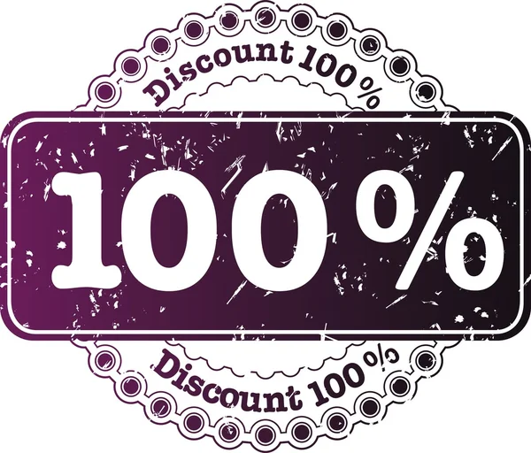 Stamp Discount hundred percent — Stock Photo, Image