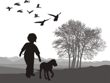 oğlan ve köpek yavrusu
