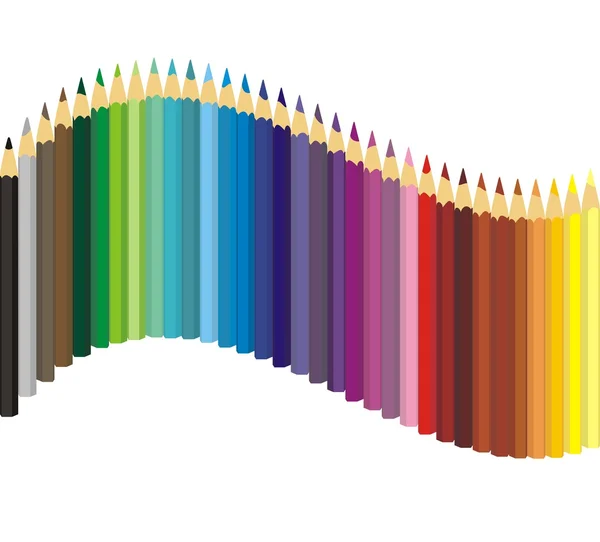 Ensemble de crayons de couleur — Image vectorielle