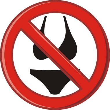 Warning naturism Sign clipart
