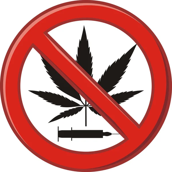 плакат о запрете наркотиков