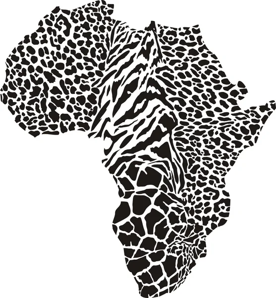 Africa in a animal camouflage — Stock Vector