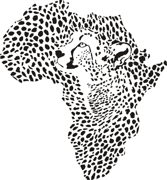 Africa in a cheetah camouflage — Stock Vector