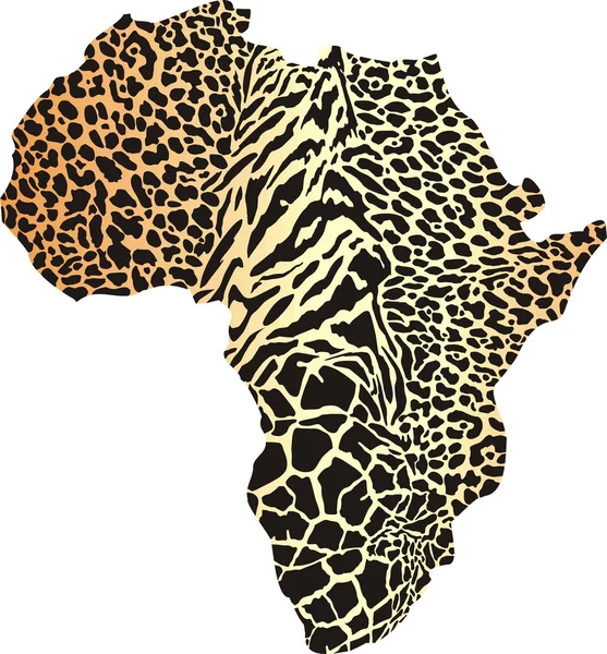 Africa map in a cheetah camouflage — Stock Vector