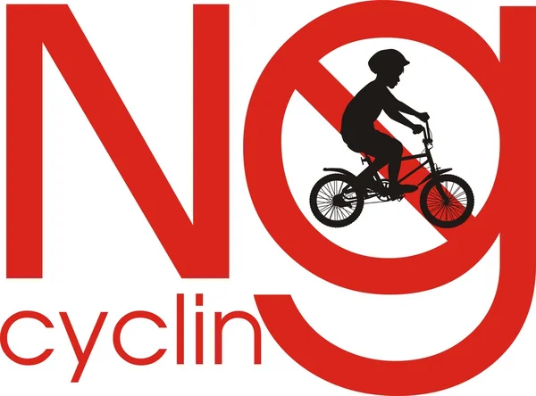 No cycling — Stock Vector