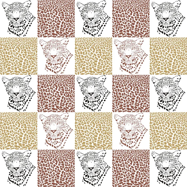 Leopard patterns for textiles and wallpaper — Stock Vector