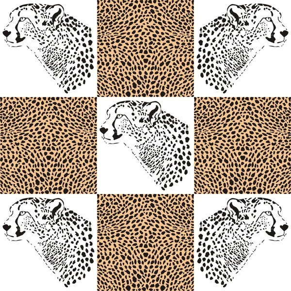 Cheetah patterns for textiles and wallpaper — Stock Vector