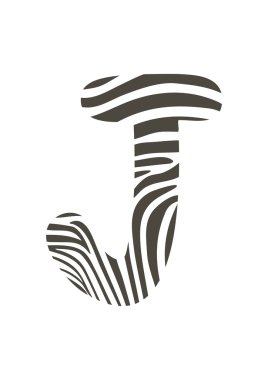 yazı tipi zebra, harf j