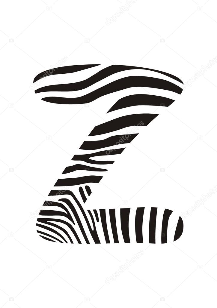 Font zebra, letter Z