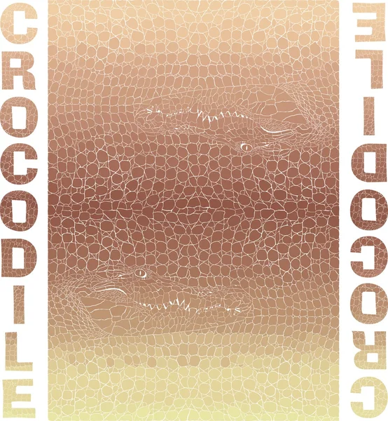 Textura y texto de piel de cocodrilo — Archivo Imágenes Vectoriales