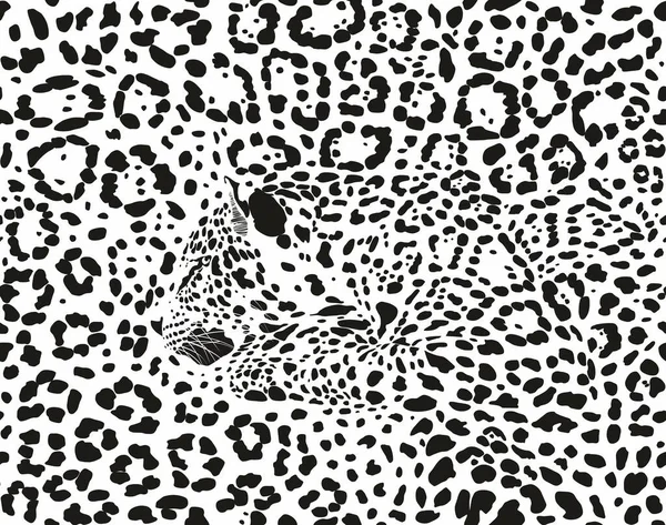 Vector Drawing Seamless Background Jaguar — ストックベクタ