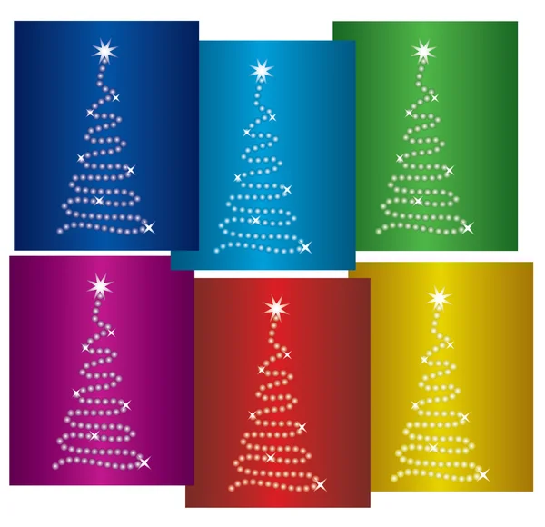 Vector árboles de Navidad — Vector de stock