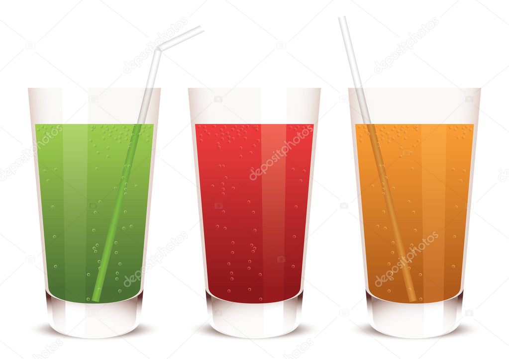 vector glass of juice