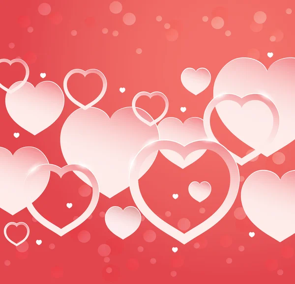 Vector hearts, abstrakt design för alla hjärtans dag. — Stock vektor