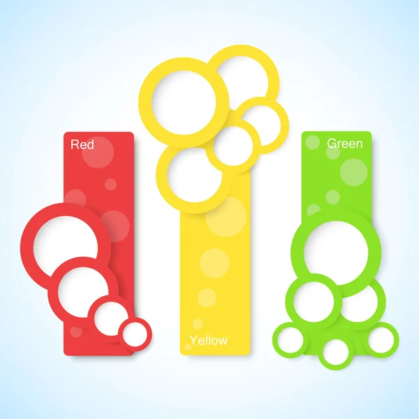 Set of banners with circles. Vector illustration — Stock Vector
