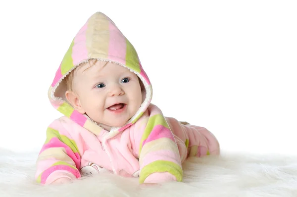 Retrato de cinco meses de idade bebê menina — Fotografia de Stock