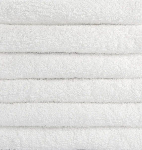 Stack of white towels — Stock Photo, Image