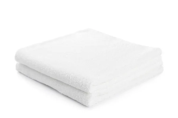 Beyaz havlu izole yığını