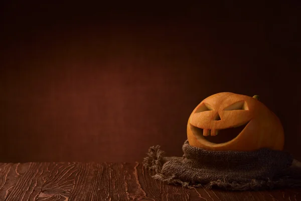 Scary halloween pumpkin jack-o-lantern — Stock Photo, Image