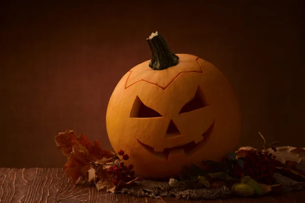 Scary halloween calabaza jack-o-linterna —  Fotos de Stock