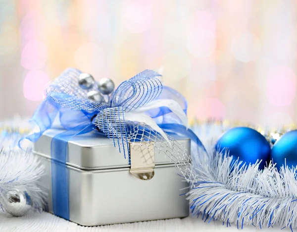Christmas gift box on abstract background — Stock Photo, Image