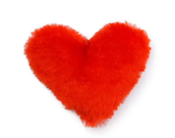 Red heart on white background — Stock Photo, Image