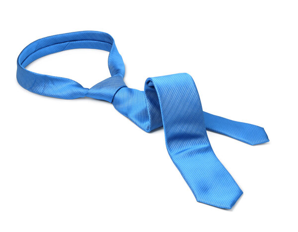 Blue tie taken off