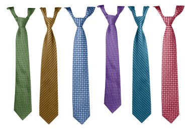 Colorful ties collection clipart