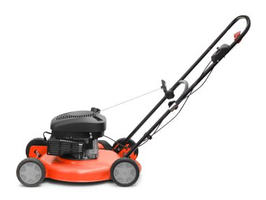 Lawn mower isolated on white clipart