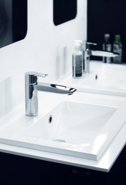 modern banyo detay
