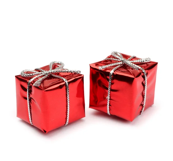 Pequeñas cajas regalo rojas —  Fotos de Stock