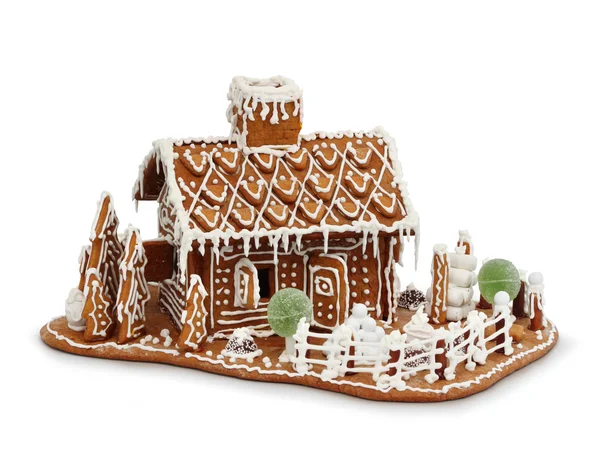 Gingerbread house isolated — Stock Photo, Image