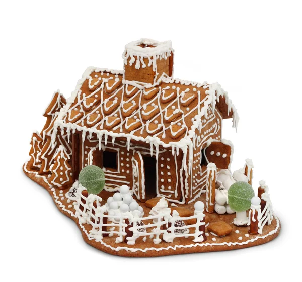 Gingerbread house isolated — Stock Photo, Image