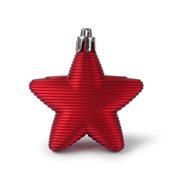 Czerwona gwiazda dekoracji Boże Narodzenie — Zdjęcie stockowe