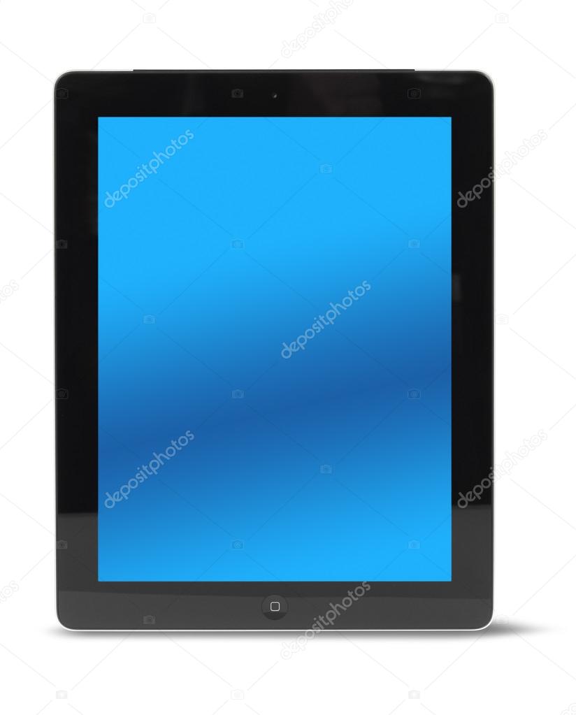 Tablet computer front isolated
