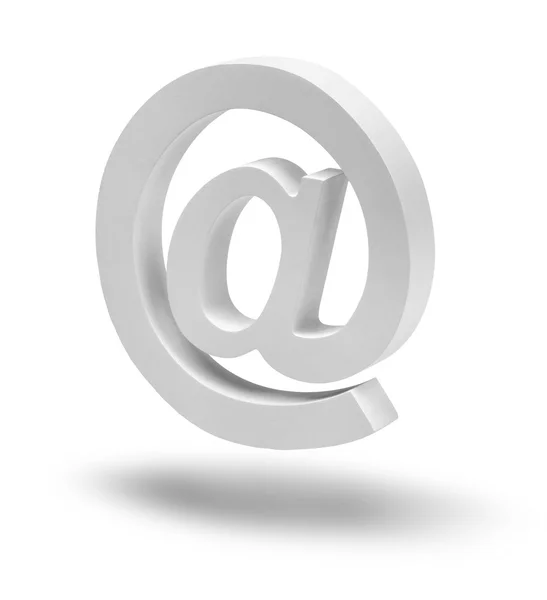 Símbolo de sinal de e-mail flutuante isolado — Fotografia de Stock