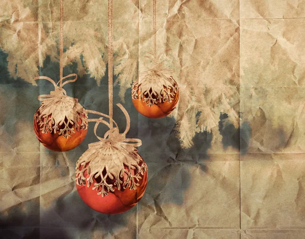 Старовинні різдвяні кульки ілюстрація — стокове фото